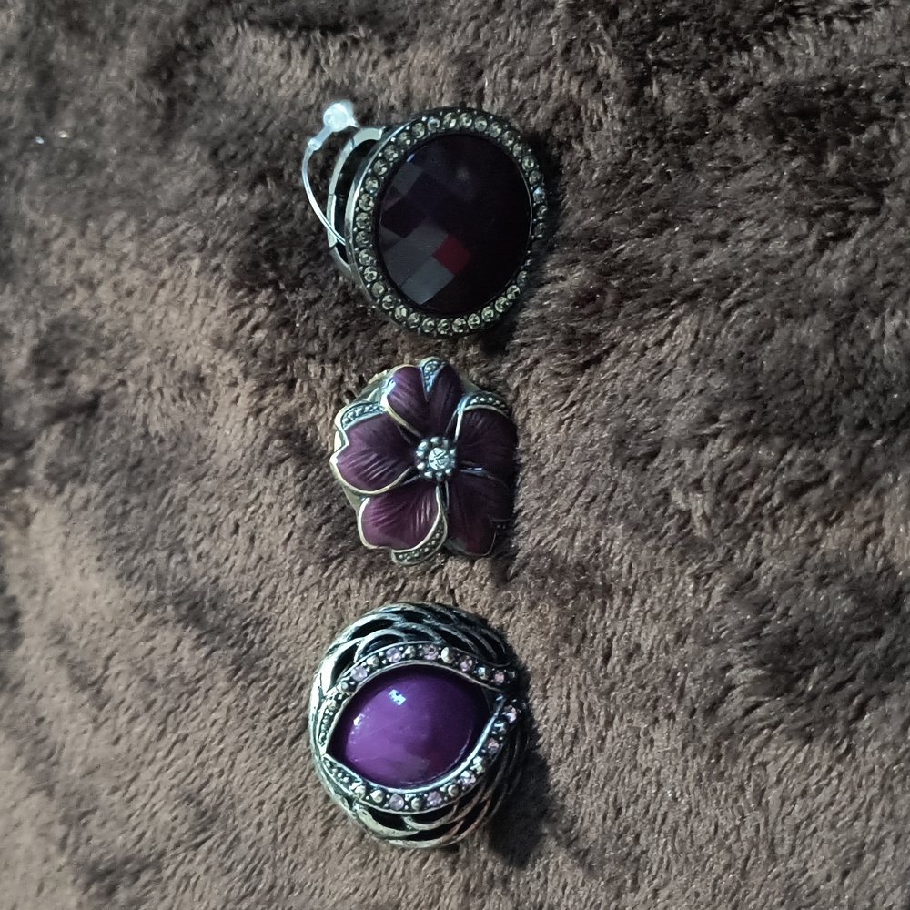 💜 Bundle Of Purple Strethy Rings